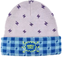 Lilac jacquard beanie