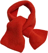 Orange knitted scarf
