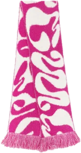 Pink custom jacquard scarf