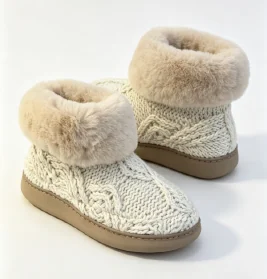 Custom knit upper winter boots