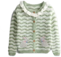 Girls' textured cardigan