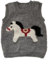 Kids' horse motif vest