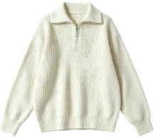 Kids' zip collar sweater
