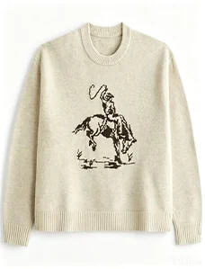 Men's graphic crew neck sweater