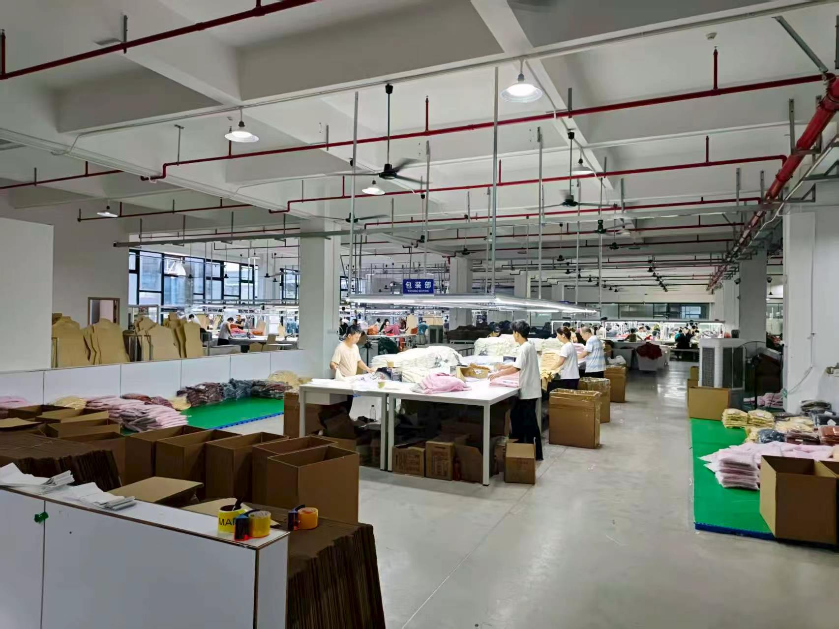 Knitwear packing and final handling area
