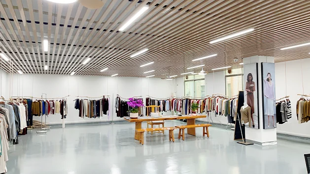 Ruishi knitwear showroom in Dongguan China