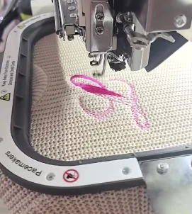 Custom sweater embroidery process