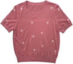 Women's short sleeve knit top